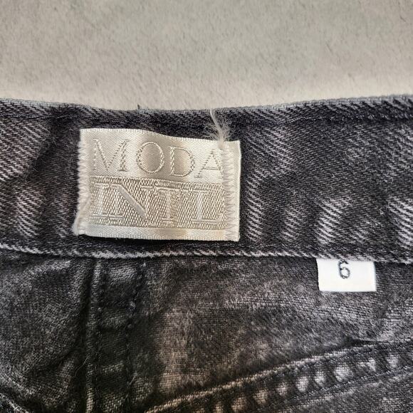 Vintage Moda Intl Jeans Womens 6 High Rise Straight Leg Denim Acid Wash 90s - Picture 3 of 9